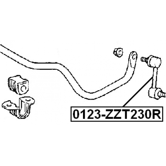 0123-ZZT230R - Länk, krängningshämmare 