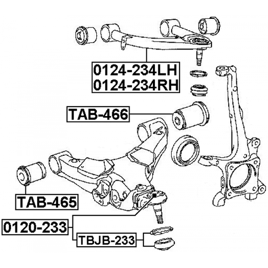 0124-234LH - Track Control Arm 