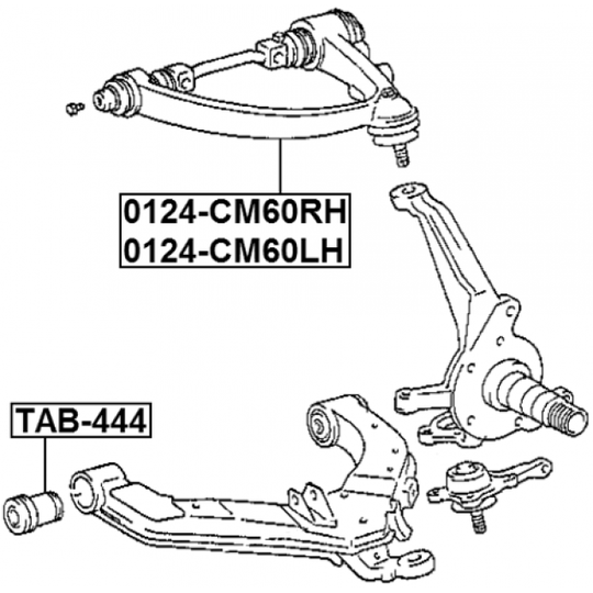 0124-CM60LH - Track Control Arm 