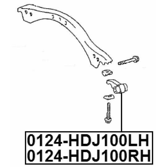 0124-HDJ100LH - Track Control Arm 