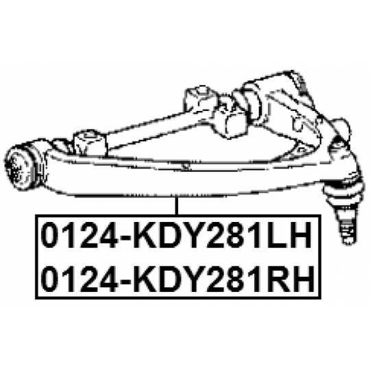 0124-KDY281LH - Länkarm, hjulupphängning 