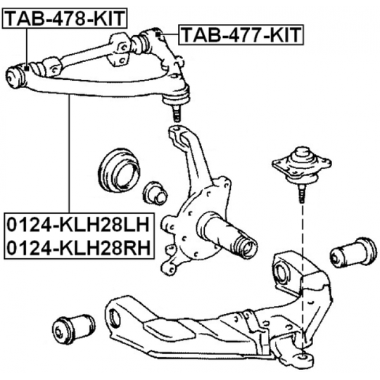 0124-KLH28RH - Track Control Arm 