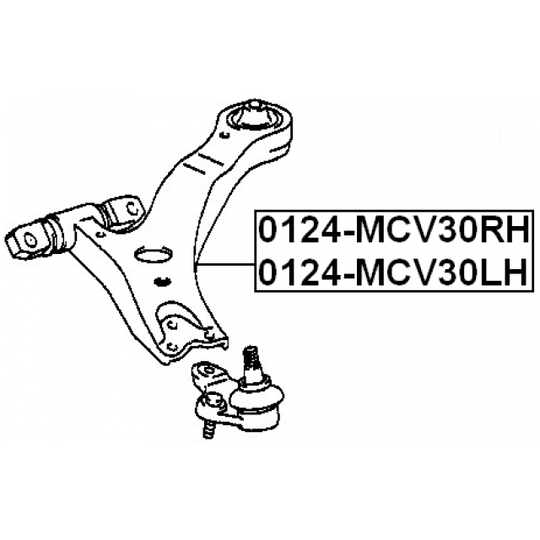 0124-MCV30LH - Track Control Arm 