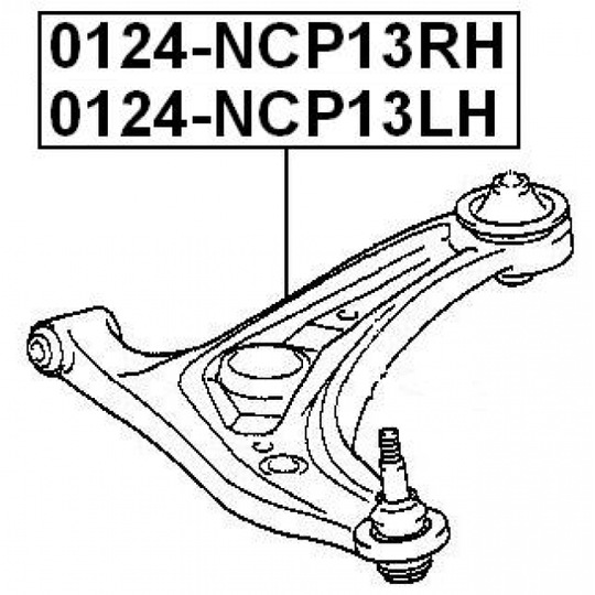 0124-NCP13LH - Track Control Arm 