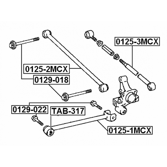 0125-1MCX - Track Control Arm 