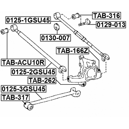 0125-3GSU45 - Track Control Arm 