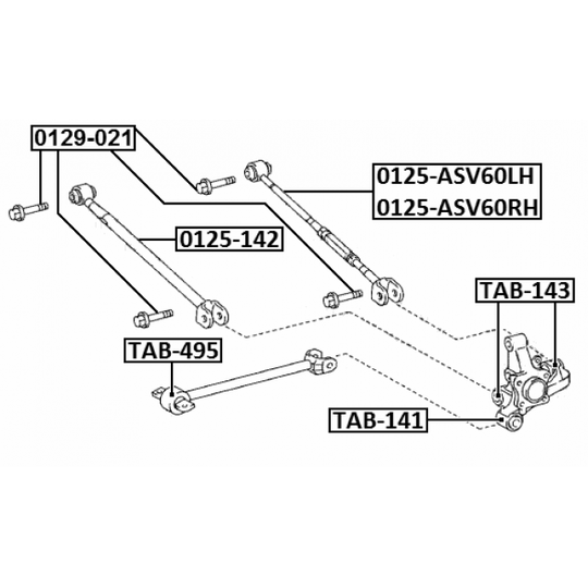 0125-ASV60LH - Track Control Arm 