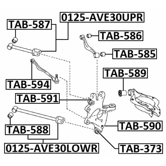 0125-AVE30UPR - Track Control Arm 