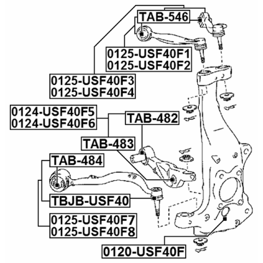 0125-USF40F7 - Track Control Arm 