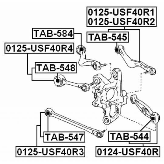 0125-USF40R1 - Track Control Arm 