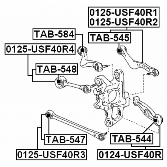 0125-USF40R2 - Länkarm, hjulupphängning 