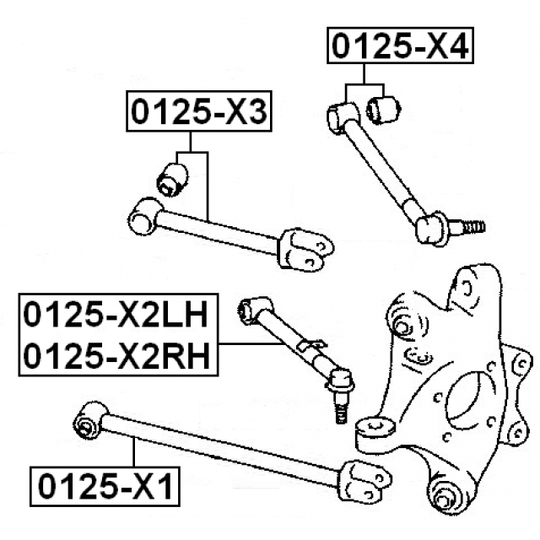 0125-X2LH - Track Control Arm 