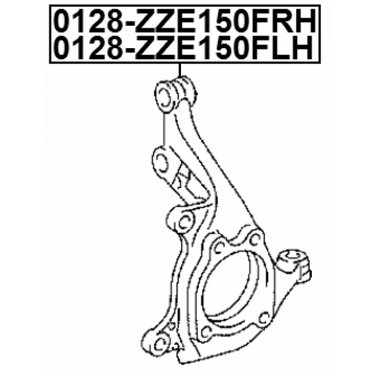 0128-ZZE150FLH - Spindelbult, hjulupphängning 