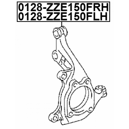 0128-ZZE150FRH - Stub Axle, wheel suspension 