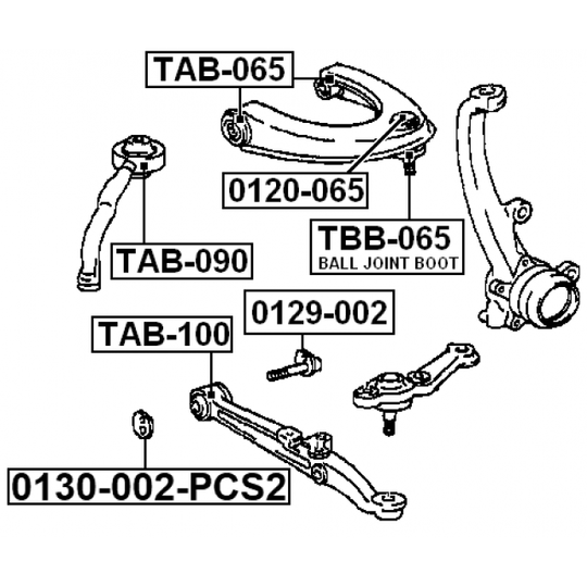 0130-002-PCS2 - Caster Shim, axle beam 