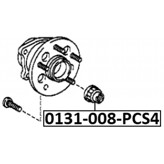 0131-008-PCS4 - Caster-säätölevy, akseli 