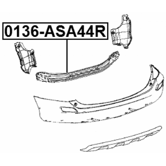 0136-ASA44R - Impact Absorber, bumper 