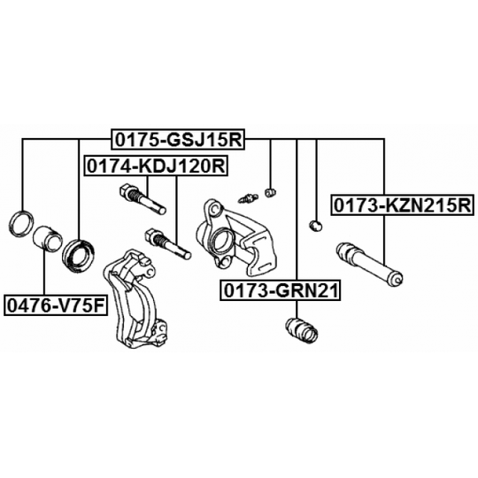 0173-GRN21 - Bellow, brake caliper guide 