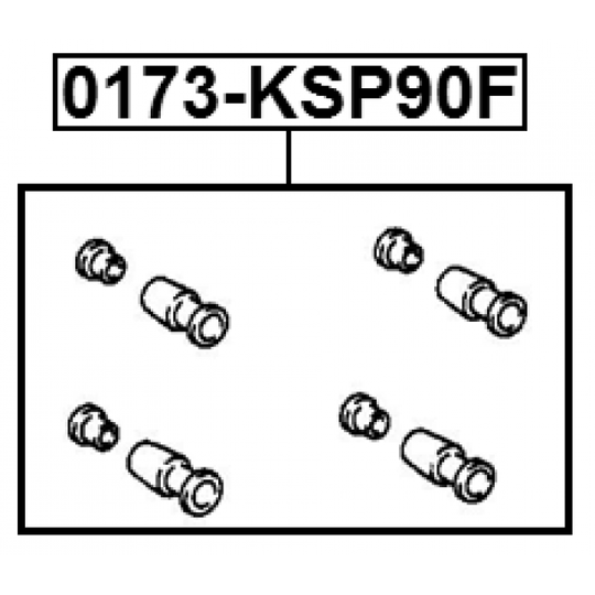 0173-KSP90F - Bellow, brake caliper guide 