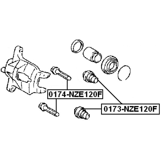 0173-NZE120F - Paljekumi, jarrusatulatyyppi 