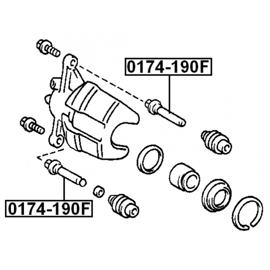 0174-190F - Guide Bolt, brake caliper 