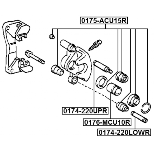 0174-220UPR - Guide Bolt, brake caliper 