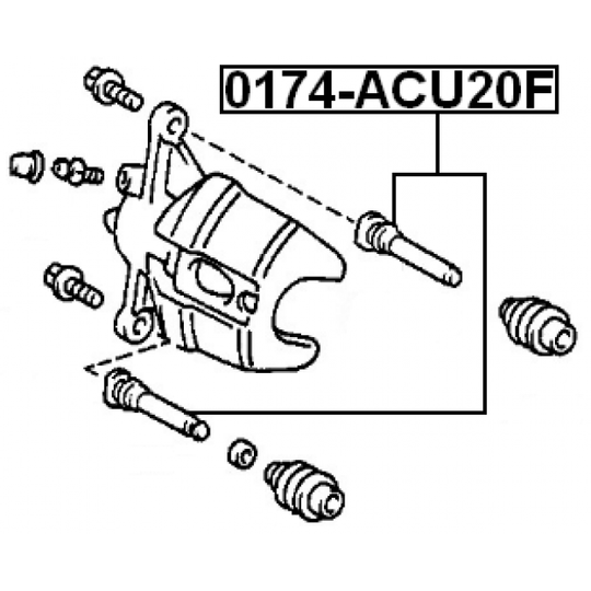 0174-ACU20F - Juhtpolt, pidurisadul 