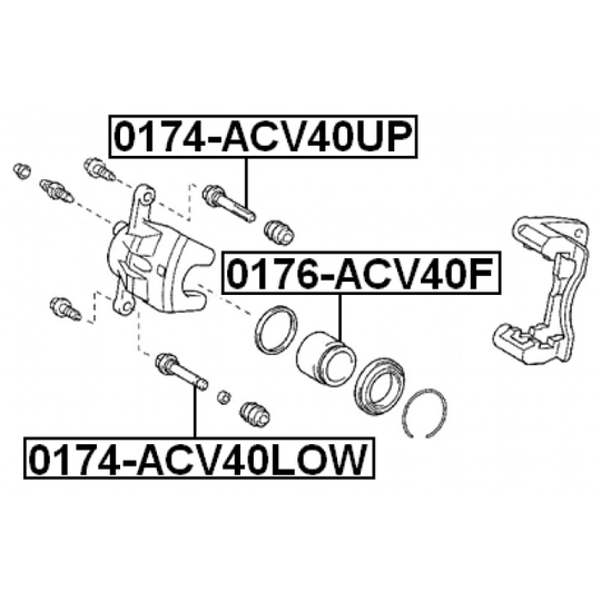 0174-ACV40LOW - Guide Bolt, brake caliper 