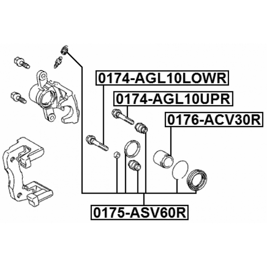 0174-AGL10LOWR - Styrtapp, bromsok 