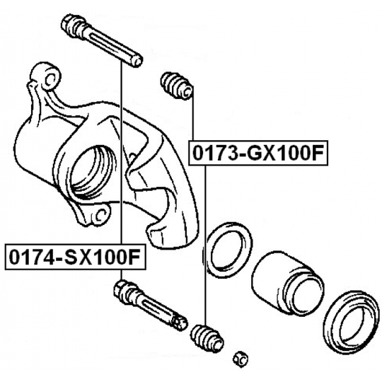0174-GX100F - Guide Bolt, brake caliper 