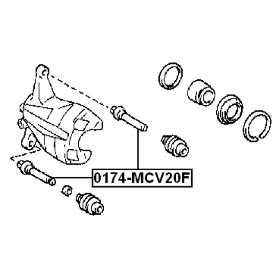 0174-MCV20F - Guide Bolt, brake caliper 