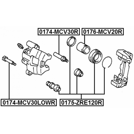 0174-MCV30LOWR - Juhtpolt, pidurisadul 