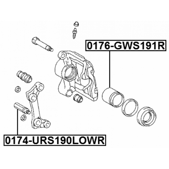 0174-URS190LOWR - Juhtpolt, pidurisadul 