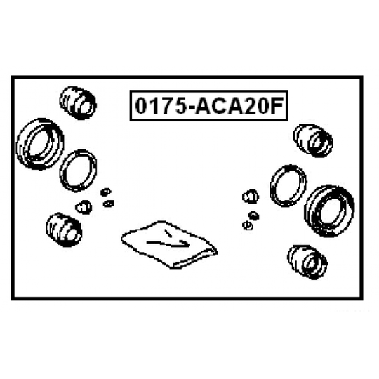 0175-ACA20F - Korjaussarja, jarrusatula 