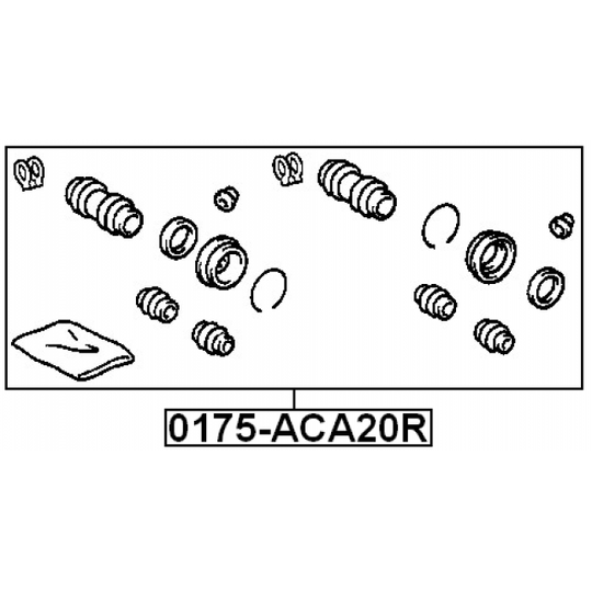 0175-ACA20R - Korjaussarja, jarrusatula 