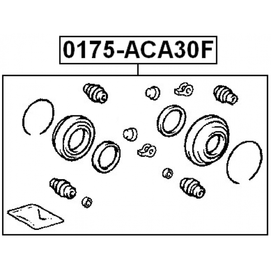 0175-ACA30F - Korjaussarja, jarrusatula 