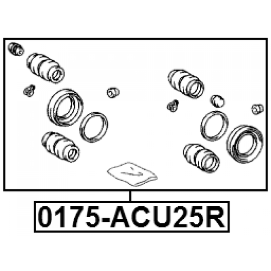 0175-ACU25R - Remondikomplekt, Pidurisadul 