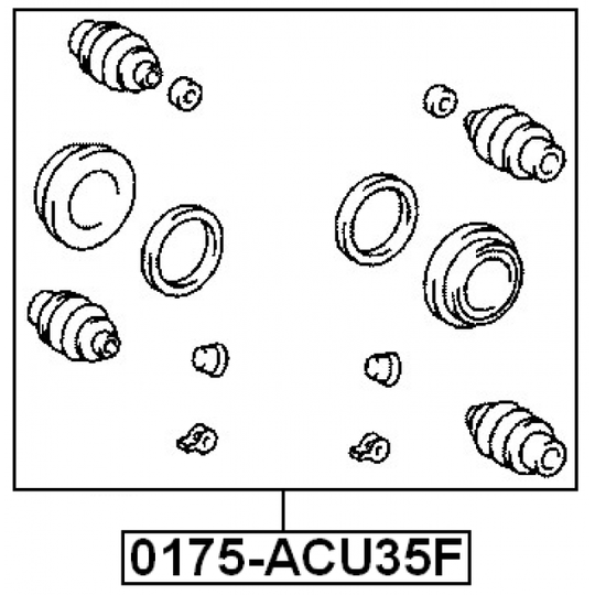 0175-ACU35F - Remondikomplekt, Pidurisadul 