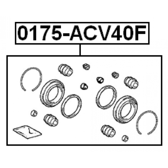 0175-ACV40F - Remondikomplekt, Pidurisadul 