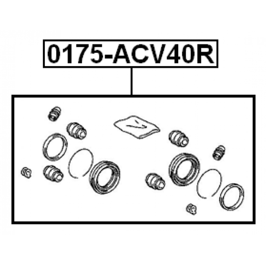 0175-ACV40R - Reparationssats, bromsok 