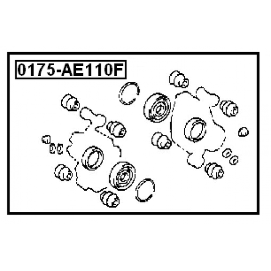 0175-AE110F - Remondikomplekt, Pidurisadul 