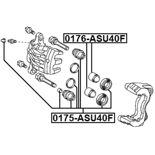 0175-ASU40F - Reparationssats, bromsok 