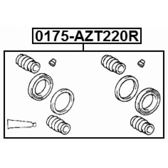 0175-AZT220R - Reparationssats, bromsok 