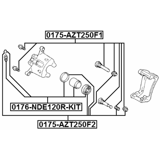 0175-AZT250F1 - Repair Kit, brake caliper 