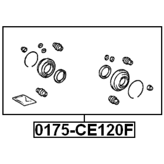 0175-CE120F - Reparationssats, bromsok 