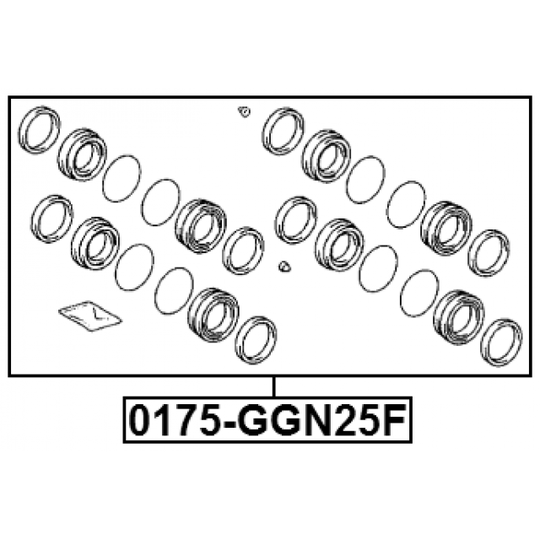 0175-GGN25F - Korjaussarja, jarrusatula 