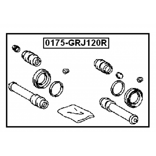 0175-GRJ120R - Reparationssats, bromsok 