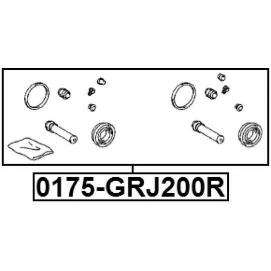 0175-GRJ200R - Korjaussarja, jarrusatula 