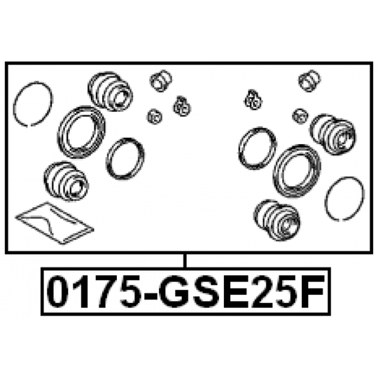 0175-GSE25F - Korjaussarja, jarrusatula 
