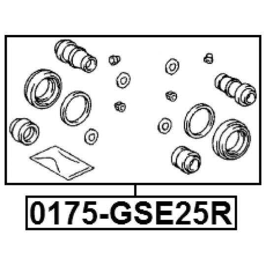 0175-GSE25R - Reparationssats, bromsok 